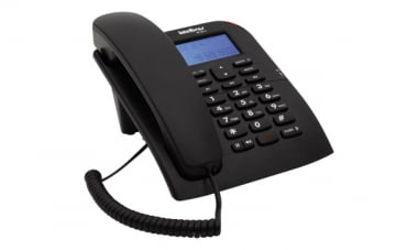 TELEFONE INTELBRAS COM FIO TC 60 ID PRETO 