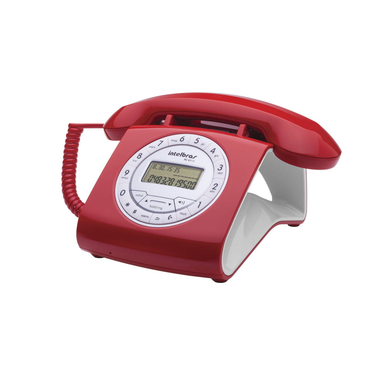 TELEFONE INTELBRAS COM FIO TC 8312 VERMELHO