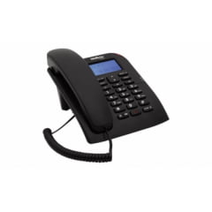 TELEFONE INTELBRAS COM FIO TC 60 ID PRETO 